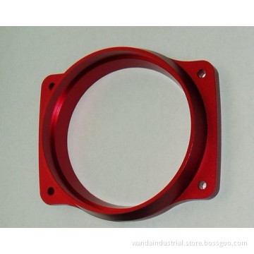 Machined Aluminum Optical Parts with Red Anodizing